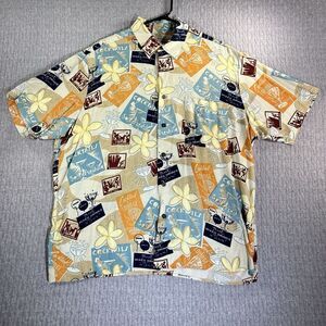 Vintage Cocktail Lounge Party Munsingwear button Up Short Sleeve Summer shirt (L